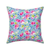 Nabby Tropical Florals on Blue