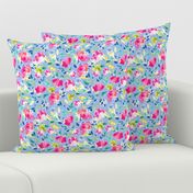 Nabby Tropical Florals on Blue