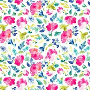 Nabby Tropical Floral on White