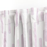 Dusty Pink on White | Large Scale Inky Rounded Lines Pattern