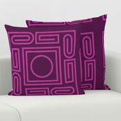 Deco Greek Key (pink pop)