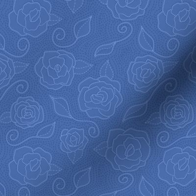 roses on blue