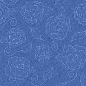 roses on blue