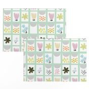 Seed packet quilt (mint)