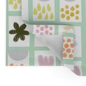 Seed packet quilt (mint)