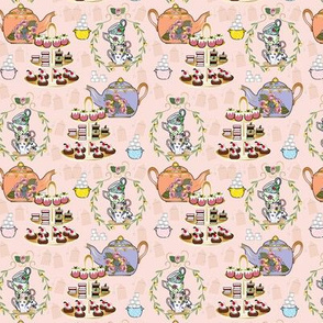 Small Print Spoonful of Sugar for HoPE, Tea Fabric, Tea Time, Tea Party, Tea Cup, Tea Pot