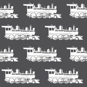 Steam Engines on Charcoal Grey // Large