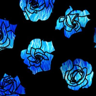 Flaming Roses Blue 