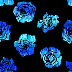 Flaming Roses Blue 