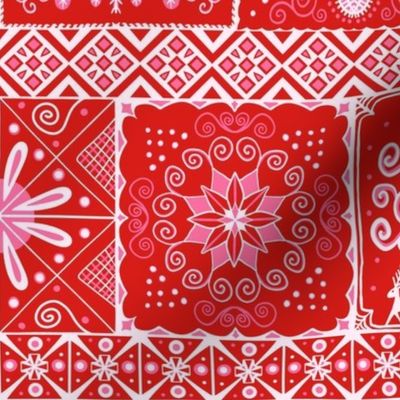 Ukrainian Folk Art // Dark Red // Large