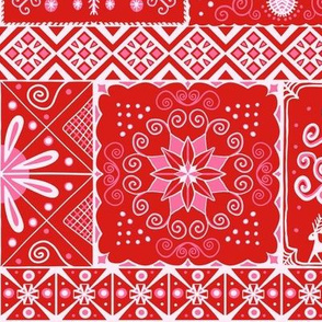 Ukrainian Folk Art // Dark Red // Large
