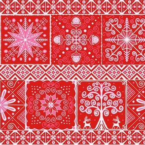 Ukrainian Folk Art // Dark Red // Small