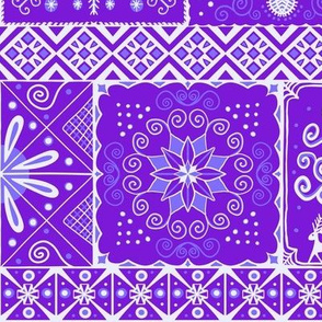 Ukrainian Folk Art // Blue Violet // Large