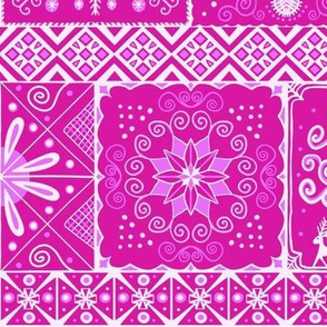 Ukrainian Folk Art // Pink // Large