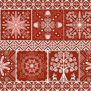 Ukrainian Folk Art // Burgundy // Small