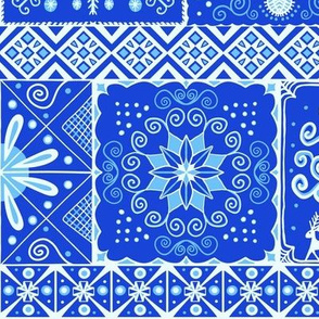 Ukrainian Folk Art // Blue // Large