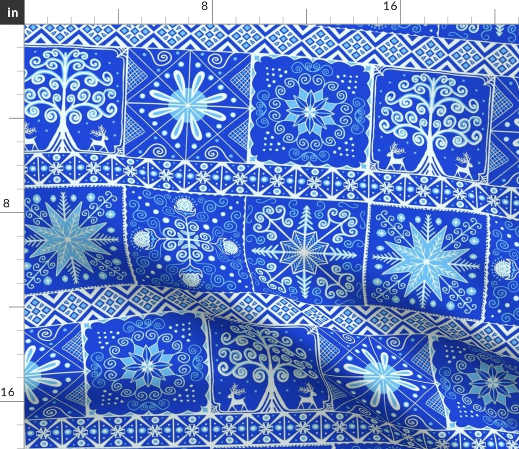 Ukrainian Folk Art // Blue // Large