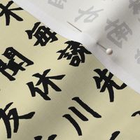 Kanji / Hànzì Characters on Parchment // Small