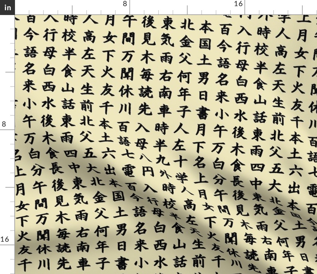 Kanji / Hànzì Characters on Parchment // Small