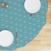 Le Tour Coordinate - White on Aqua