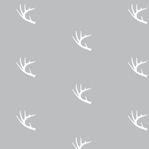 Antler On Grey