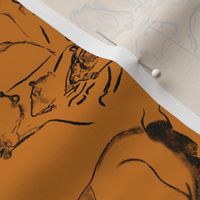 Chauvet Cave Art on Yellow Ochre // Small