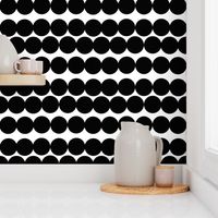 Scandinavian dots black dots black and white circles