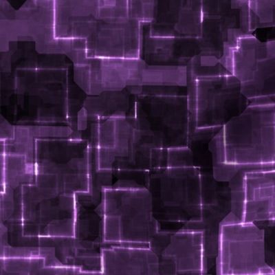 Purple Cyber Glow Neon Squares Pattern