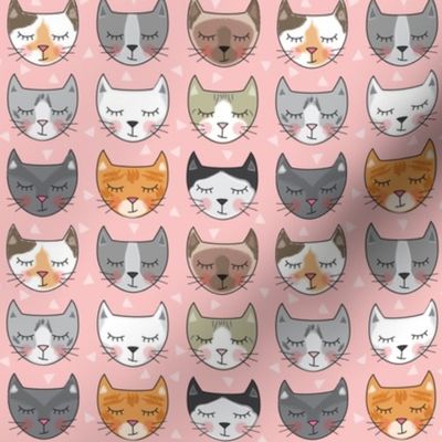 kitty-cat-faces on pink