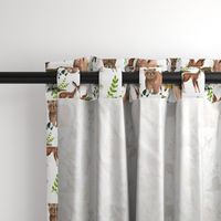 Woodland Pals - light linen background