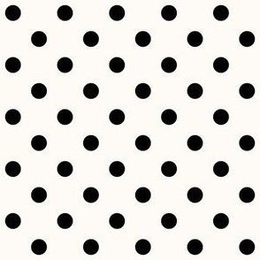 Dotty: Cream & Black Polka Dot