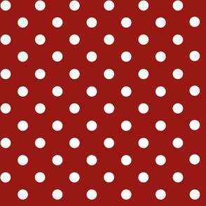 Dark Dotty: Candy Apple Red & Cream