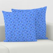 Dog park Ditsy print - blue