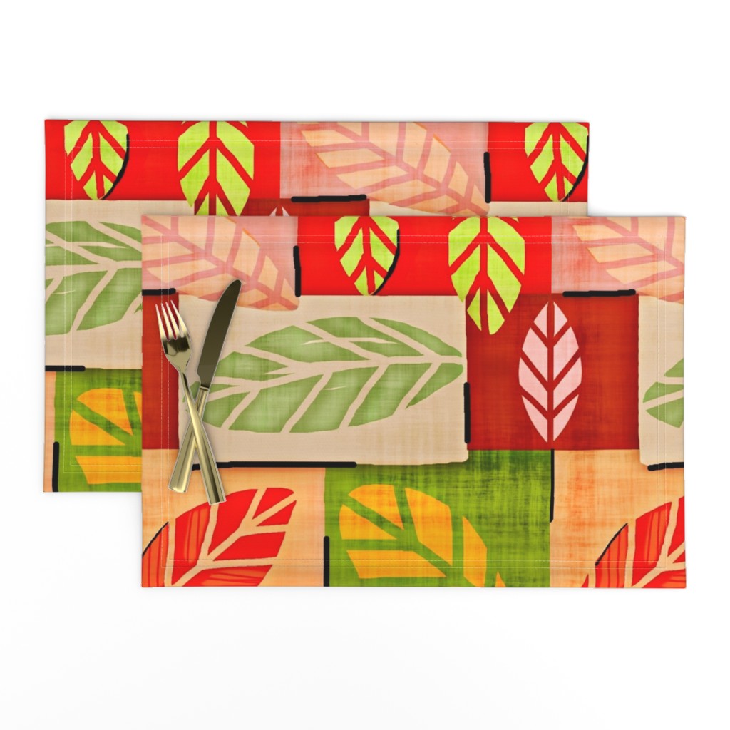 Nature Patches / fabric & Leaves Large