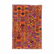 Kente Cloth // Persimmon & Red-Orange // Large