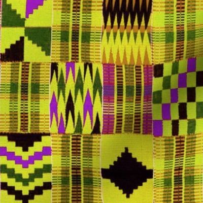 Kente Cloth // Fuego  & Violet-Red // Large