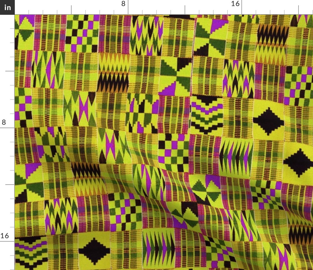 Kente Cloth // Fuego  & Violet-Red // Large