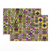 Kente Cloth // Blue-Violet & Goldenrod // Large