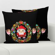 Nutcracker Ballerina Christmas Pillow Centerpiece Black