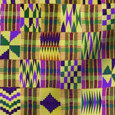 Kente Cloth // Blue-Violet & Goldenrod // Small