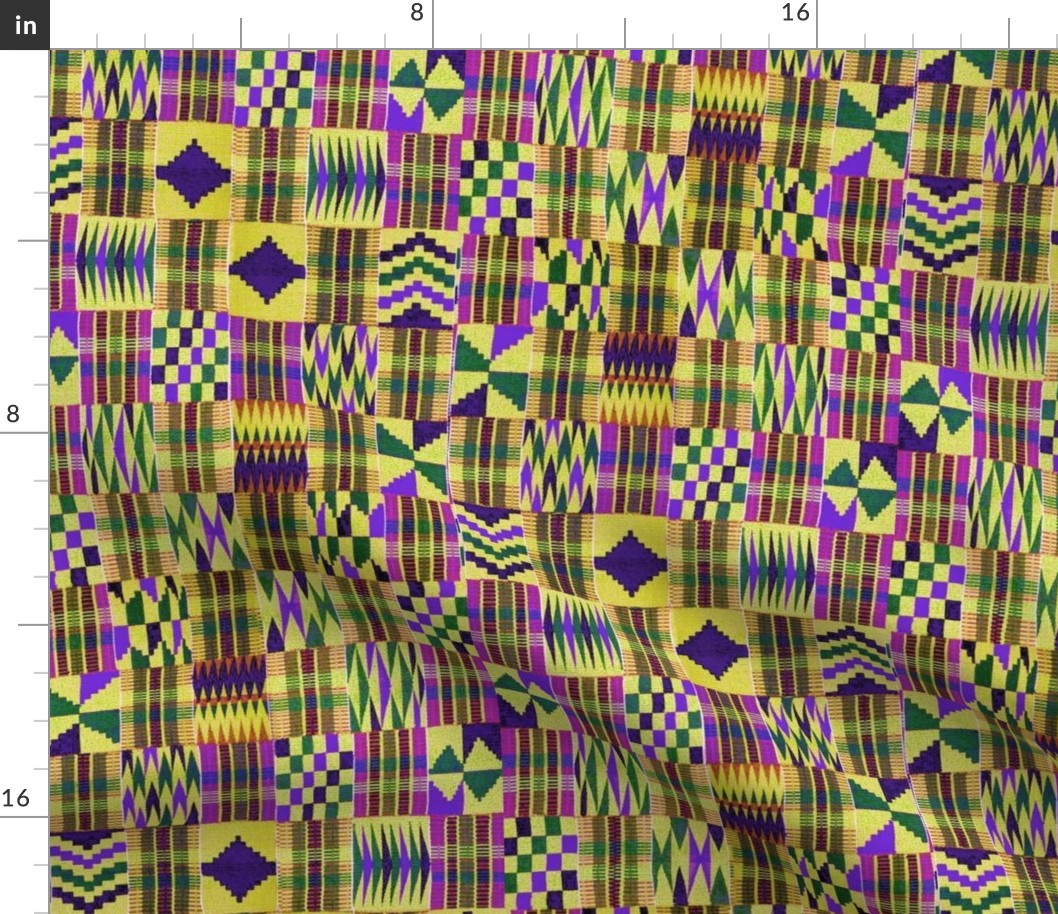 Kente Cloth // Blue-Violet & Goldenrod // Small