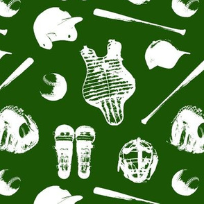 Baseball Gear on Green // Small 