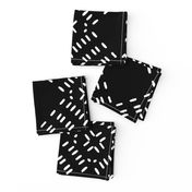 modern farmhouse tile LARGE scale (black and white)