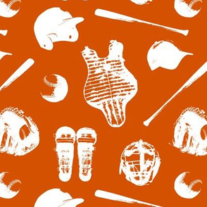 Baseball Gear on Orange // Small