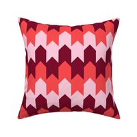 Red Scarlet Chevron Geometry Pattern