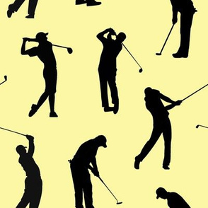 Golfers on Yellow // Large