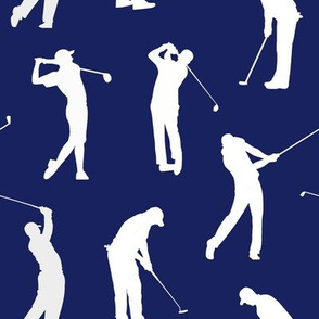 Golfers on Dark Blue // Large