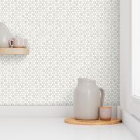 Warm Gray/Beige and White Hexagonal Pattern