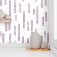 Mauve on White | Large Scale Inky Rounded Lines Pattern