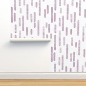 Mauve on White | Large Scale Inky Rounded Lines Pattern